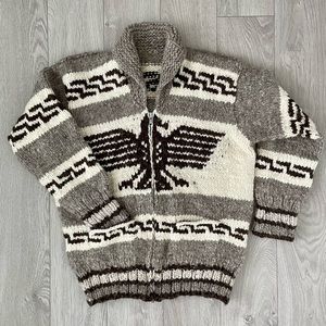 Canadian Handmade Cowichan Sweater / Jacket - Thunderbirds